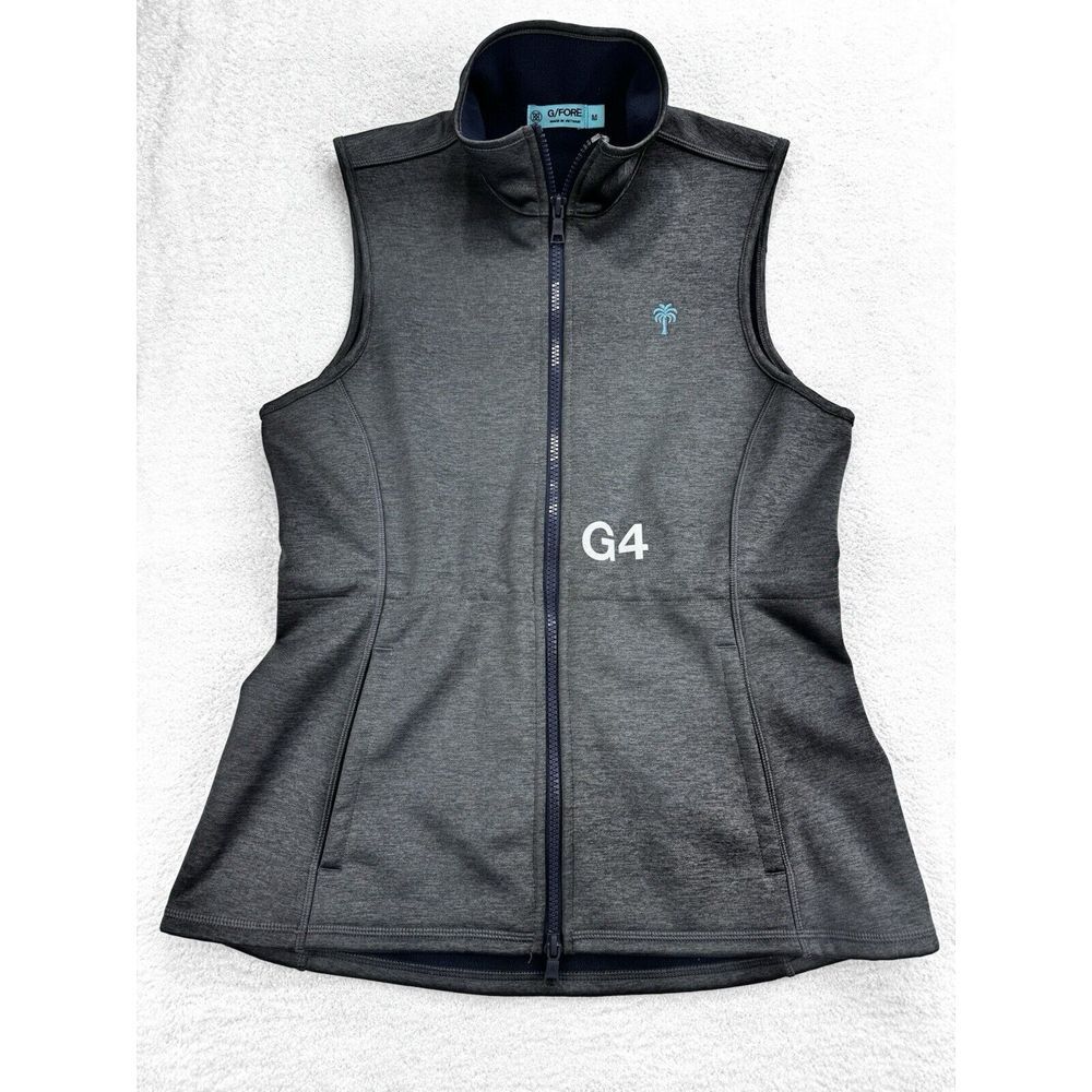 G/Four Golf Tech Vest Women M (G4LS19O020) Charcoal Grey‎ Cinch Waist